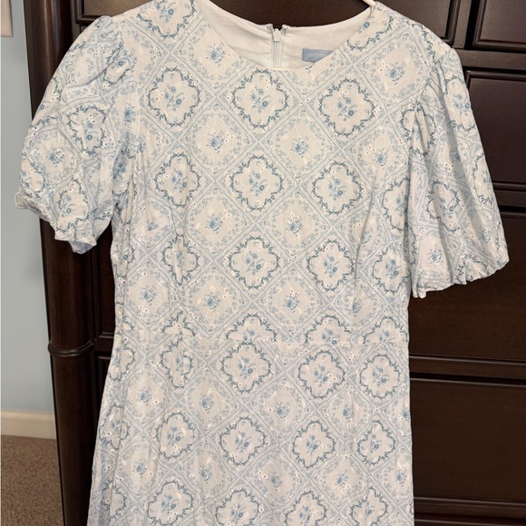 Born on Fifth for Antonio Melani blue puff sleeve dress size 12 - Picture 3 of 5